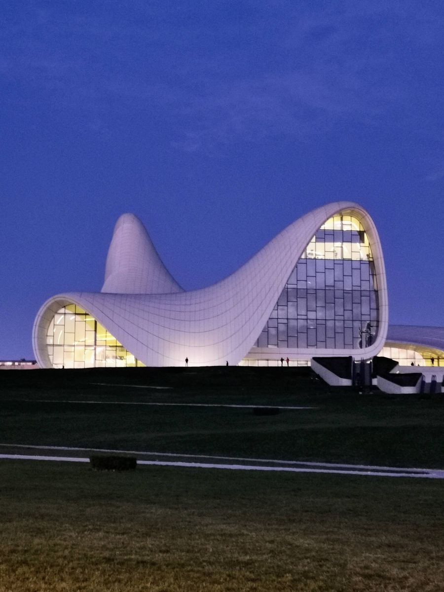 Heydar Aliyev Center at blue hour
